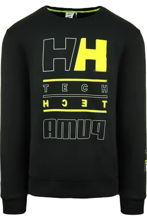 PUMA Mens x Helly Hansen Long Sleeve Crew Neck Men Graphic Sweatshirt 598284 01 Cotton - Size Small