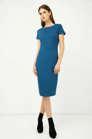 Conquista Womens Petrol Fitted Cap Sleeve Dress - - Size EU 38 (Womens)