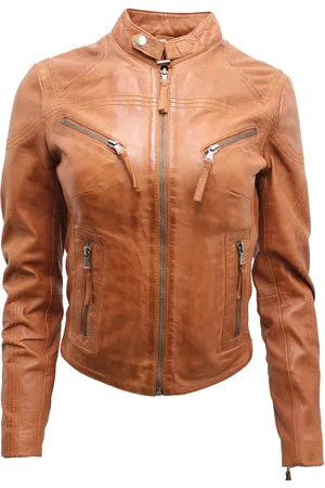 Infinity Womens Slim-Fit Biker Jacket-Maldon - Lamb Leather - Size 14 UK