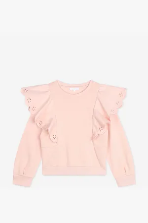 Chloé Chloé Girls Ruffle Sweatshirt in - Size 6Y