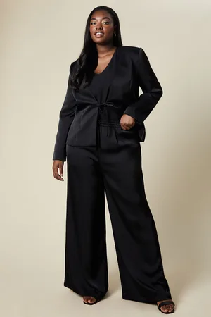wallis Womens Curve Tie Detail Wide Leg Trousers - - Size 22 UK