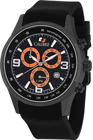 Calibre Mens Mauler Swiss Made Movement Watch Silicone Strap Dial - One Size