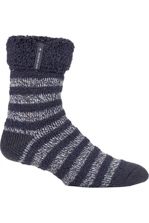 Heat Holders Mens Warm Luxury Fleece Lined Lounge Bed Socks - - Size 6-11