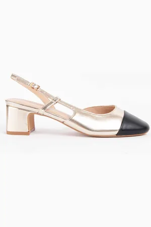 Montevita Womens Heel Shoe Goldem - Size UK 3.5