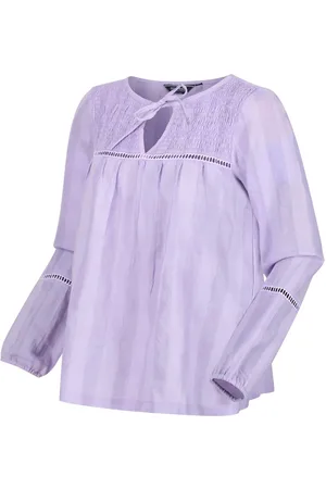 Regatta Womens Calluna Coolweave V-Neck Loose Fit Top in Cotton - Size 14 UK