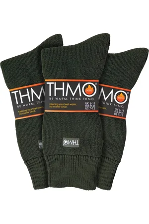 THMO 3 Pack Multipack Mens Thick Winter Warm Socks with Comfort Top - - Size UK 6-11