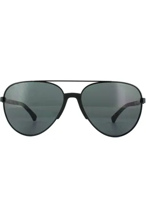 Emporio Armani Mens Sunglasses 2059 320387 Matt Grey Metal - One Size