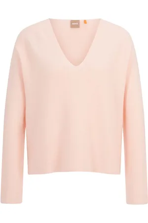 HUGO BOSS Womens C_Ferona Sweater in Cotton - Size 8 UK