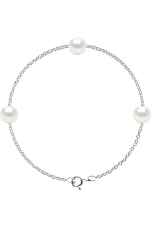 Diadema Womens - Bracelet - Silver and Real Freshwater Pearls - - One Size
