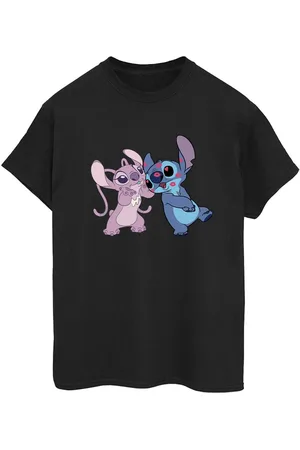 Disney Womens/Ladies Lilo & Stitch Kisses Cotton Boyfriend T-Shirt - Size Large