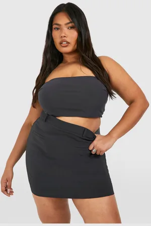 Boohoo Womens Plus Bengaline Tailored Mini Skort - Nylon - Size 22 UK