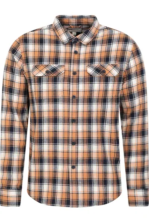Mountain Warehouse Mens Trace Flannel Long-Sleeved Shirt Cotton - Size X-Small