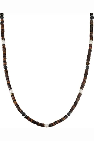 True Rebels Mens Male Shell pearl(s) Necklace - Stainless Steel - One Size