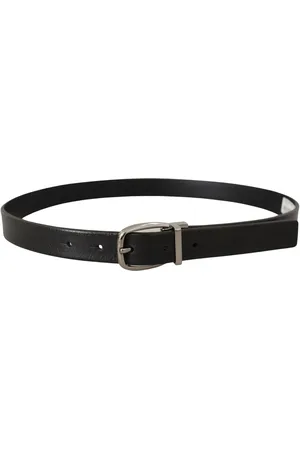 Dolce & Gabbana Mens Leather Belt with Metal Buckle Closure - - Size 80 cm