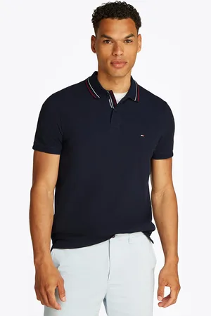 Tommy Hilfiger Placket Interes Regular Fit Mens Polo - - Size Medium