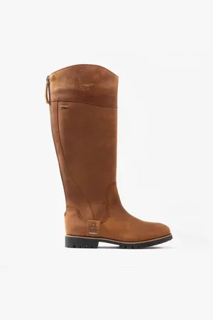 Chatham GATCOMBE Womens Leather Knee Length Waterproof Boots Walnut - - Size UK 5