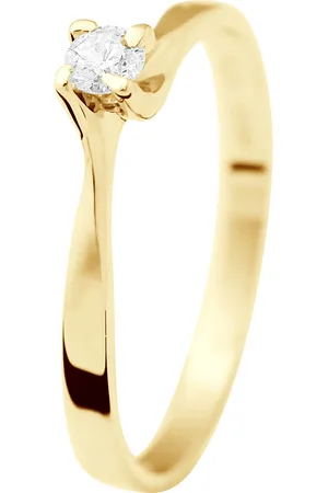 Diadema Womens - Ring - Diamond - Yellow Gold - - Size S