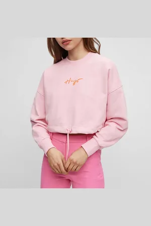 HUGO BOSS Womens Delive Sweatshirt in Cotton - Size 8 UK