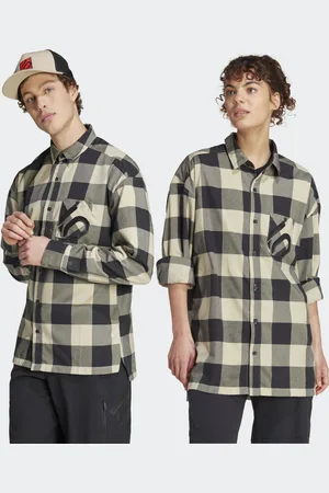 adidas Unisex Ten Brand of the Brave Flannel Shirt (Gender Neutral) - Recycled Material - Size Medium