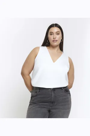 River Island Womens Tank Top Plus Satin - Size 22 UK