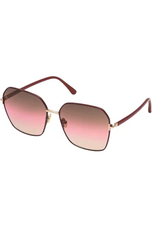 Tom Ford Womens FT0839 69F Claudia-02 Shiny Bordeaux Sunglasses - Metal - One Size