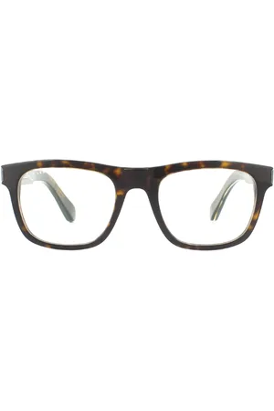 Police Square Mens Shiny Havana Clear Sunglasses - - One Size