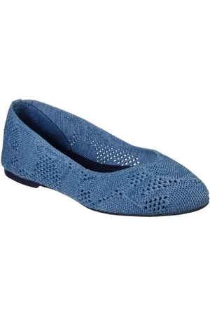 Skechers Womens Cleo Knitty City Slip On Women’s Shoes In Denim - - Size UK 5