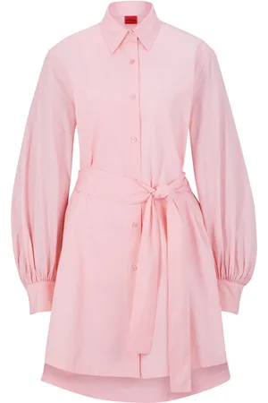 HUGO BOSS Womens Kaisanna Dress in Cotton - Size 16 UK