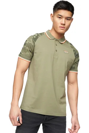 Crosshatch Mens Cramdark Camo Polo Shirt Cotton - Size Large