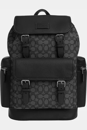 Coach Mens Sprint Backpack in Leather and Signature Jacquard Bag - - One Size