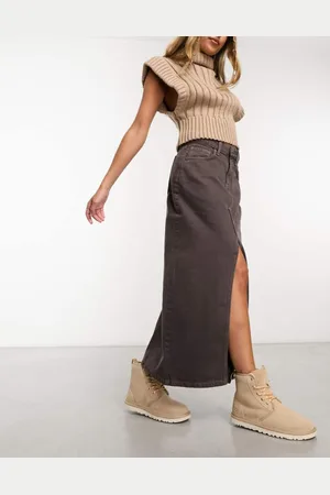 Cotton On Womens denim maxi skirt in - Size 24 UK