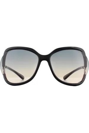 Tom Ford Womens Ladies Square Shiny Smoke Grey Gradient Sunglasses - , Size: 60x16x125mm Metal - Size 60x16x125mm
