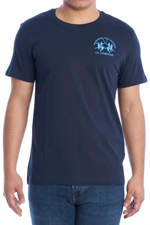 La Martina YMR009-JS206 Mens Regular Fit Short Sleeve T-Shirt - - Size Large