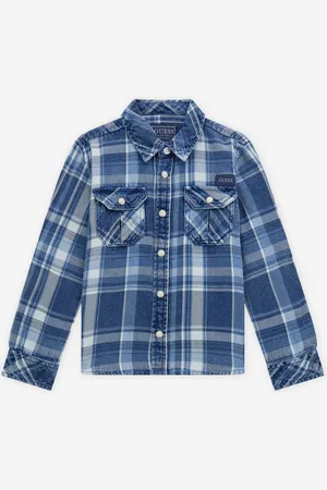 Guess Boys Cotton Twill Shirt in - Size 1Y