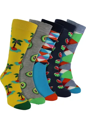 Happy Socks HS by - Mens 3 Pack Novelty Tropical Vibes Dress - - Cotton - Size UK 6-11