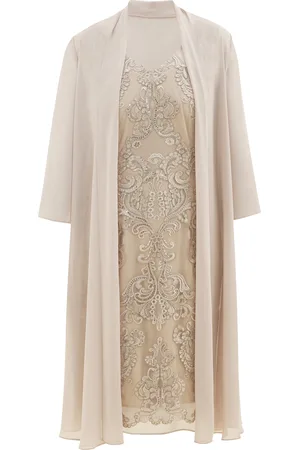 Gina Bacconi Womens Joss Short Embroidered Dress With Illusion Jacket - - Size 8 UK