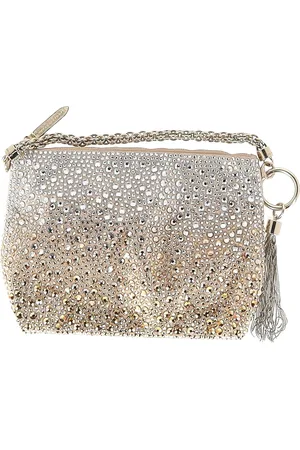 Jimmy Choo Pre-owned Womens Caille Crystal-Embellished Clutch Bag in Satin - One Size
