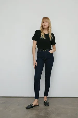 warehouse Womens 98s Denim Mid Rise Skinny Jean - Cotton - Size 8 Regular