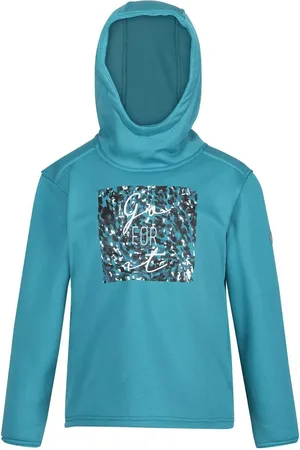 Regatta Childrens Unisex Childrens/Kids Highton Abstract Extol Stretch Hoodie (Pagoda ) - Size 11-12Y