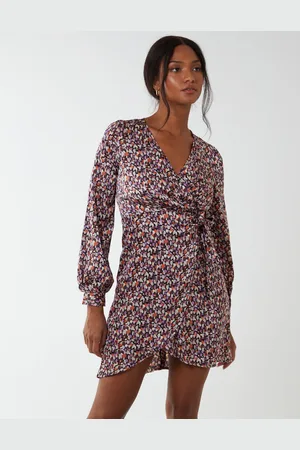 Blue Vanilla Womens Long Sleeve Wrap Hem Dress - - Size 10 UK