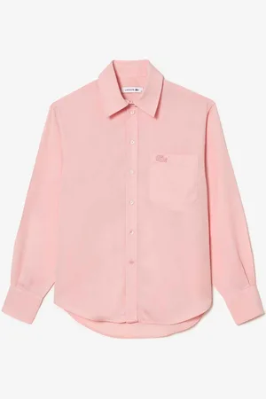 Lacoste Womens Flowing Oversized Lyocell Shirt in - Size 16 UK