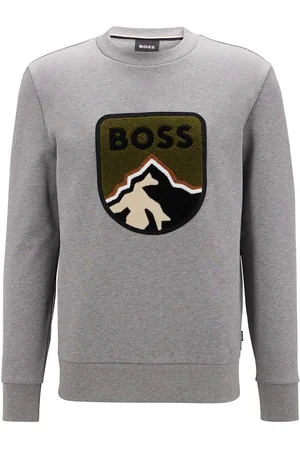 HUGO BOSS Mens Stadler 97 Sweatshirt in Cotton - Size Large