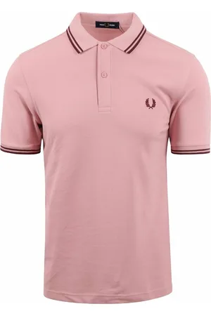 Fred Perry Mens Oxblood Twin Tipped Collar Chalky Polo Shirt Cotton - Size X-Small