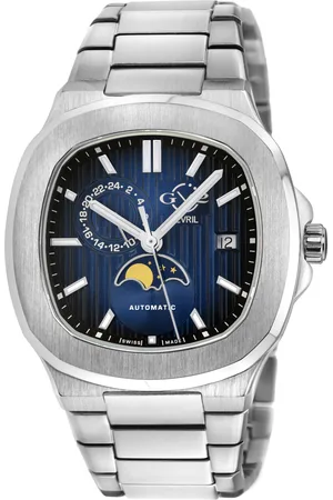 GV2 by Gevril Mens Potente Moon Phase 18401B Swiss Automatic Sellita SW285-1A Watch - - One Size