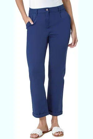 Roman Womens Cotton Blend Washed Chino Trousers - - Size 18 UK