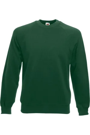 Fruit Of The Loom Mens Raglan Sleeve Belcoro Sweatshirt (Bottle ) - Size Small