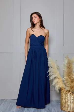 Chi Chi London Womens Bandeau Bridesmaids Maxi Dress in - Size 6 UK