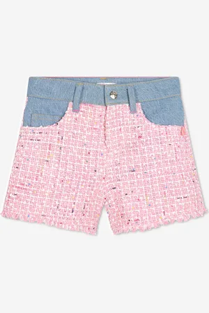 Billieblush Girls Denim And Tweed Shorts in - Size 10Y