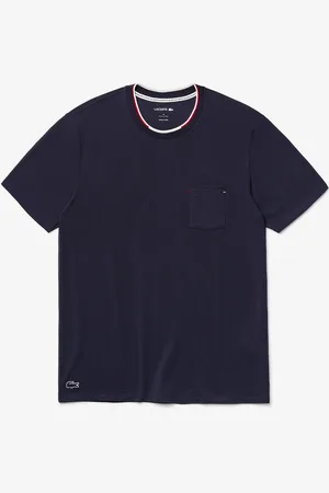 Lacoste Mens Three-Tone Crew Neck Pyjama T-Shirt in Cotton - Size X-Small