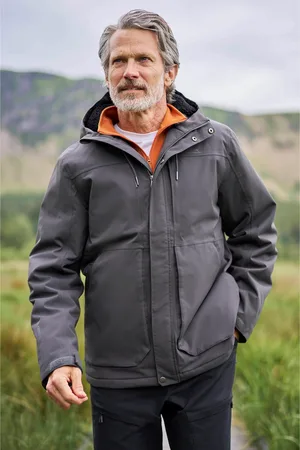 Mountain Warehouse Mens Coastline Borg Waterproof Jacket (Dark ) - Size X-Small